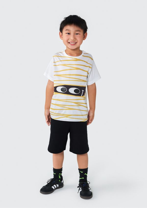 Camiseta Infantil Unissex Com Apliques - Off white 014