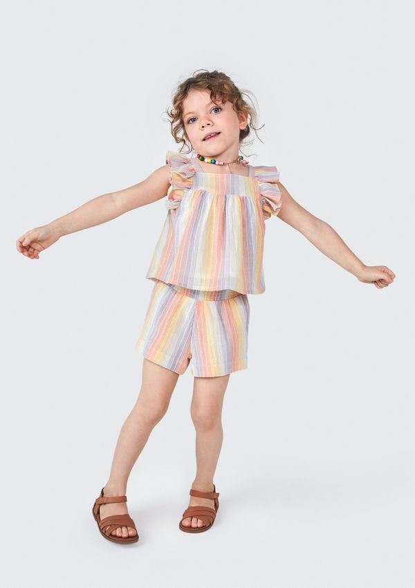 Shorts Infantil Menina Toddler - Laranja 001