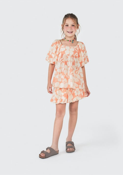 Saia Infantil Balonê com Cinto - Laranja — Hering