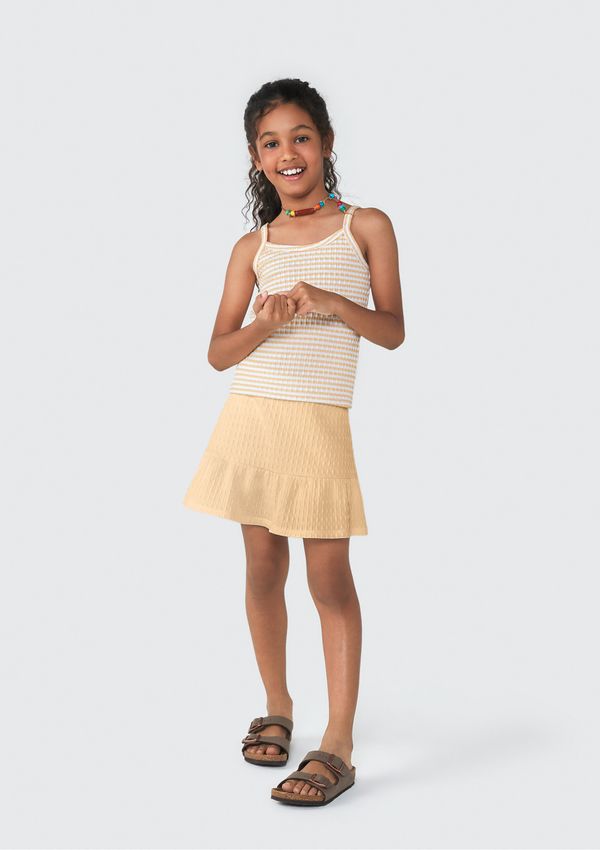Conjunto Curto Infantil Menina - Off white 006
