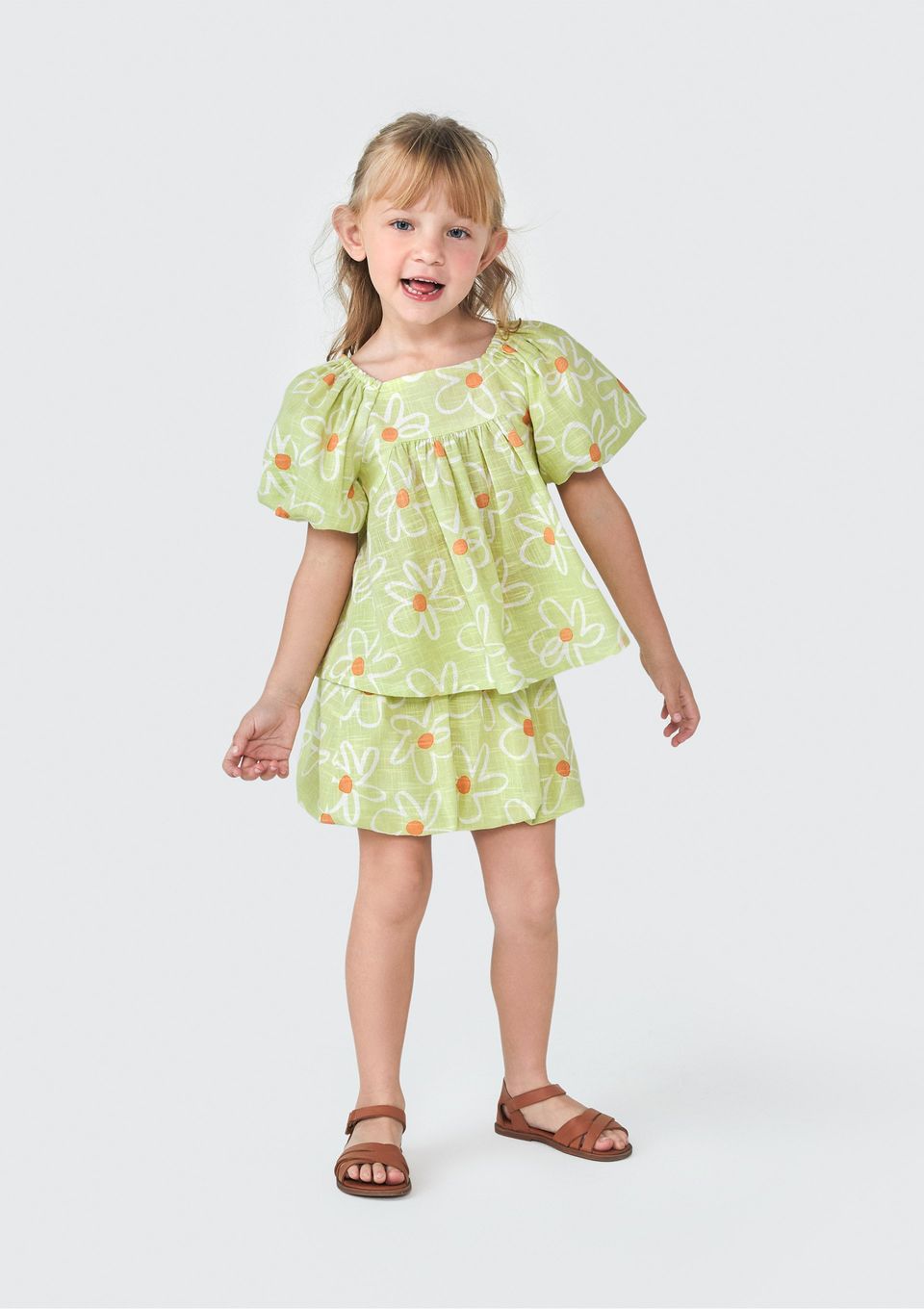 Saia Infantil Toddler Estampada - Verde