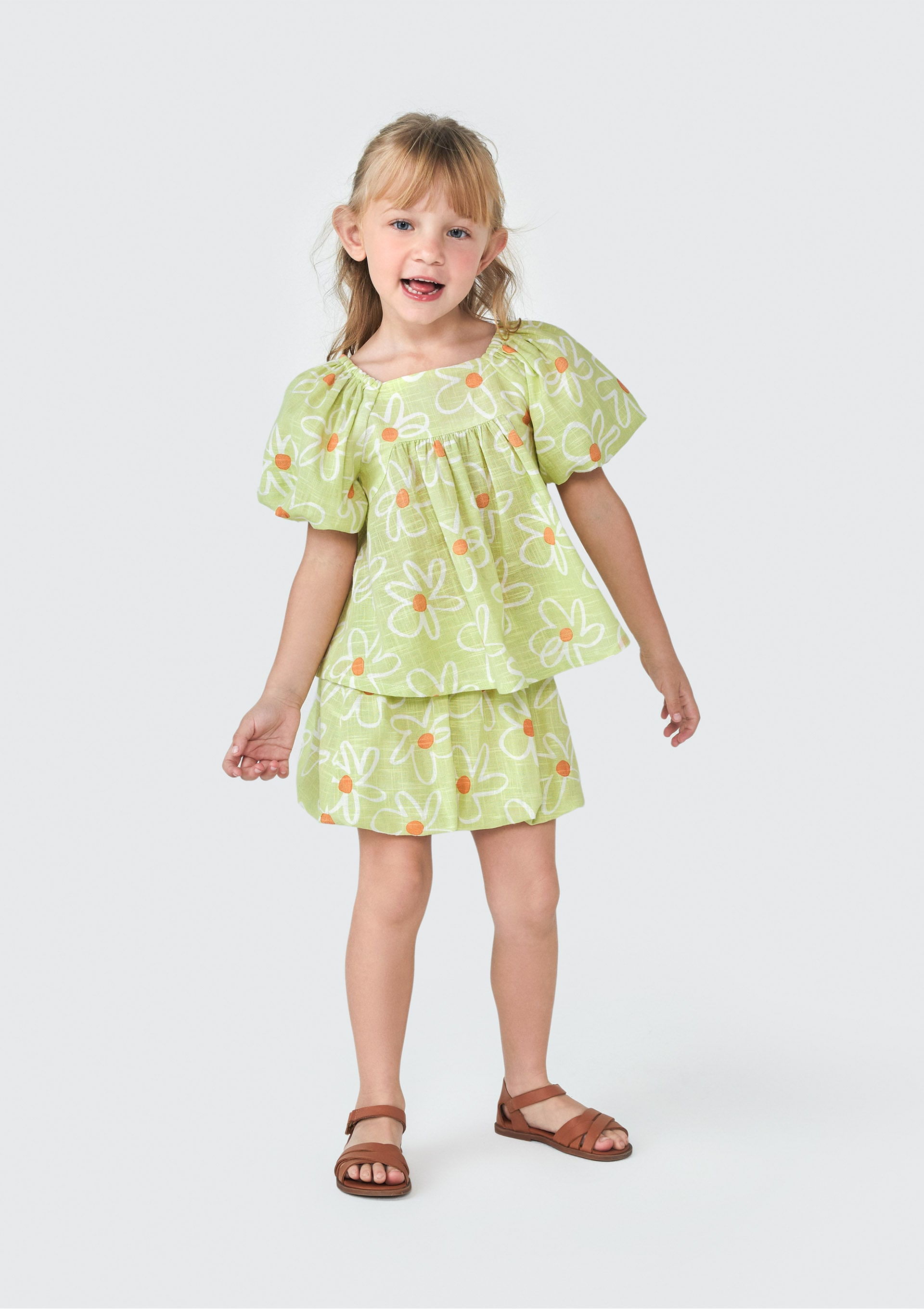 Saia Infantil Toddler Estampada - Verde — Hering