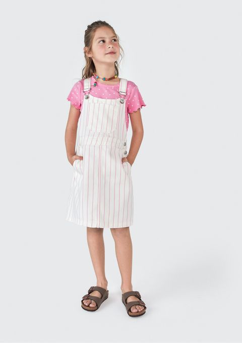 Salopete Infantil em Sarja - Off White — Hering