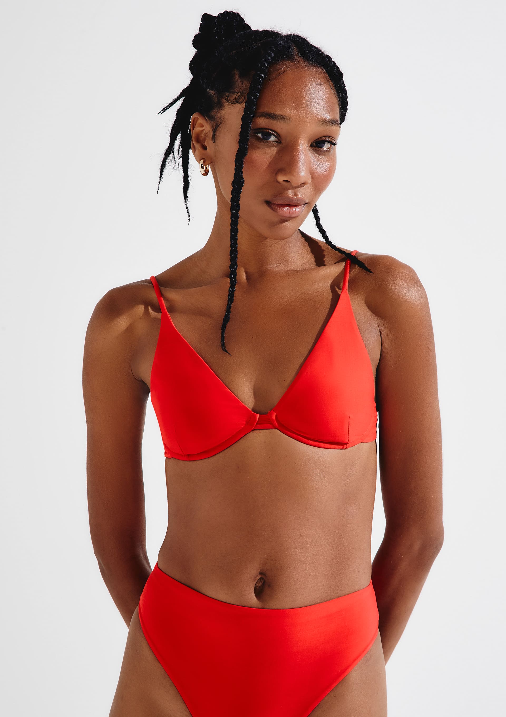 Top Biquíni Triângulo com Aro e Fio Lycra® - Vermelho — Hering