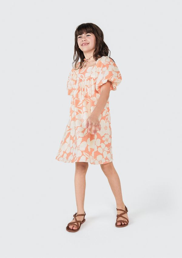 Vestido Curto Infantil - Laranja 006
