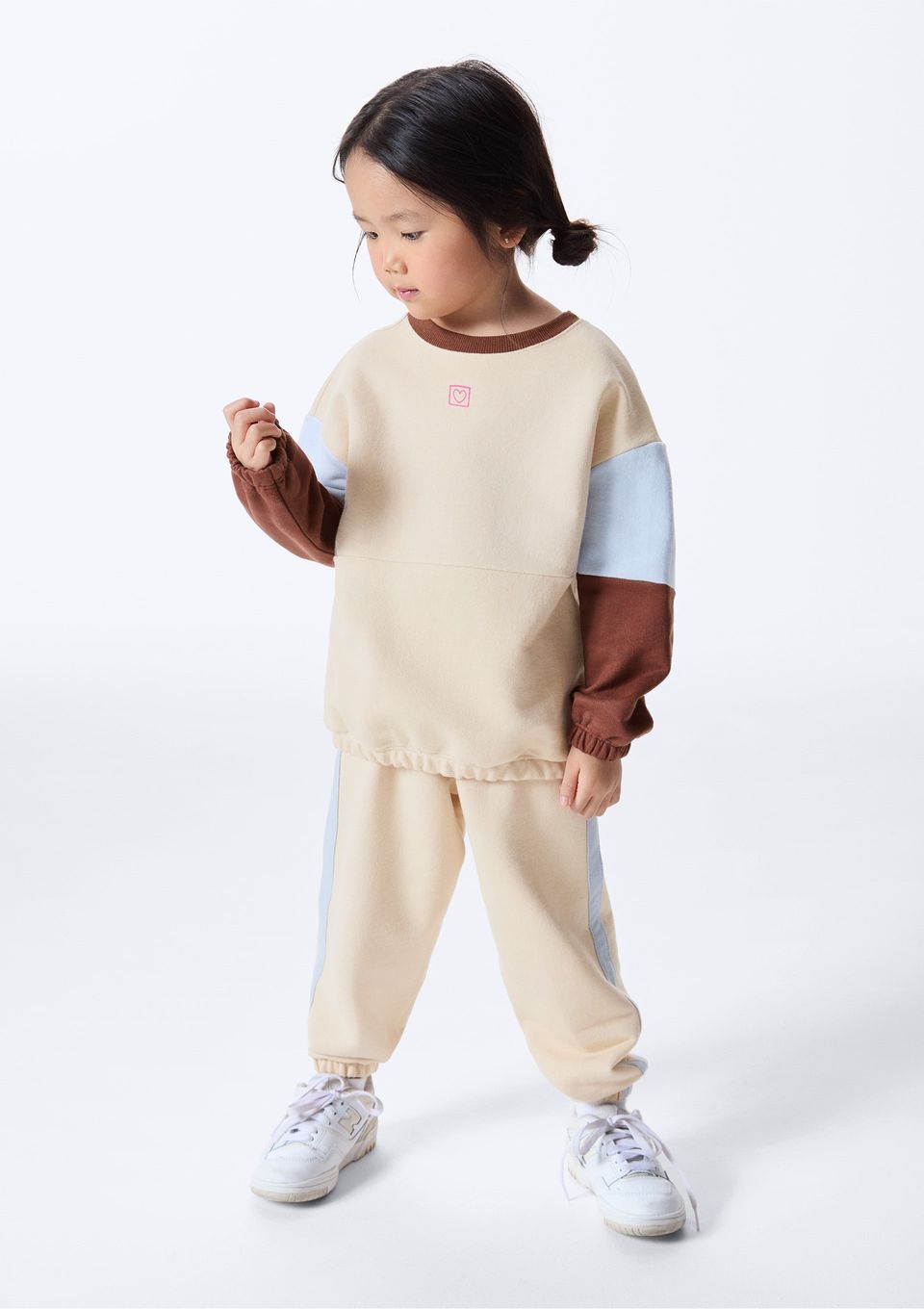 Conjunto Infantil Toddler Menina Regular Jogger - Nude