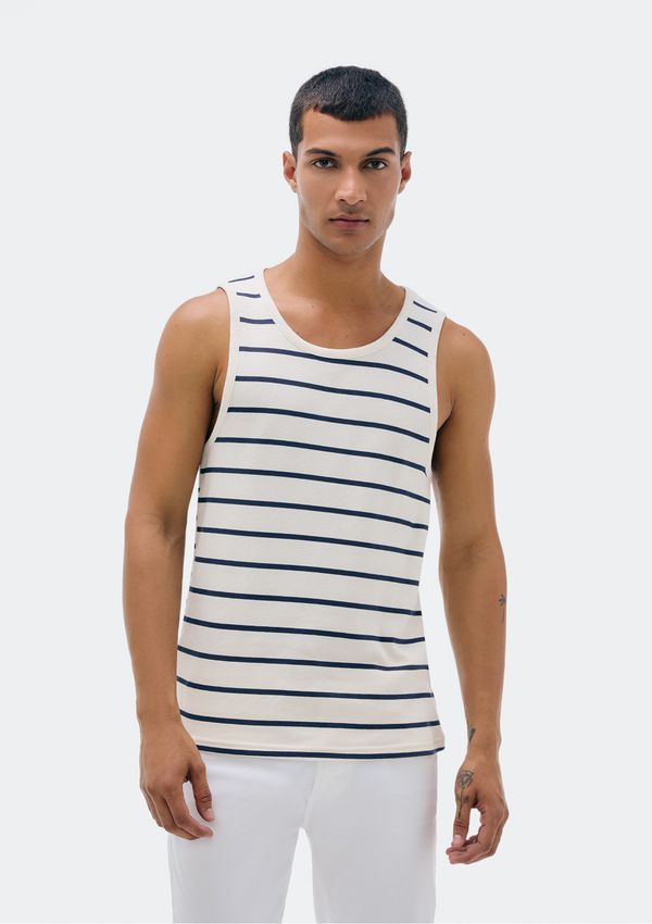 Regata Masculina Listrada Em Ribana - Off white XXG