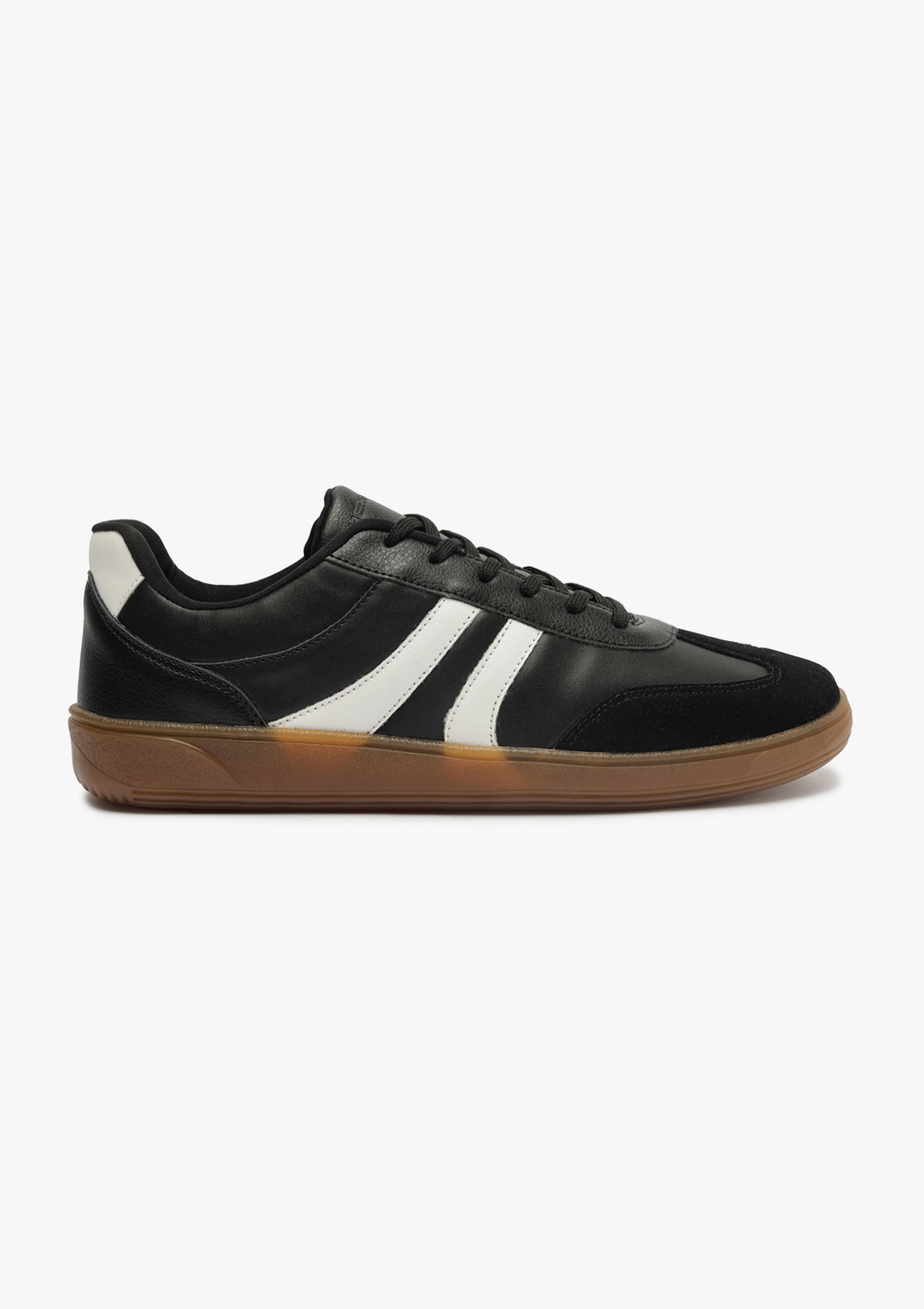 Tênis Masculino Casual Recortes - Preto