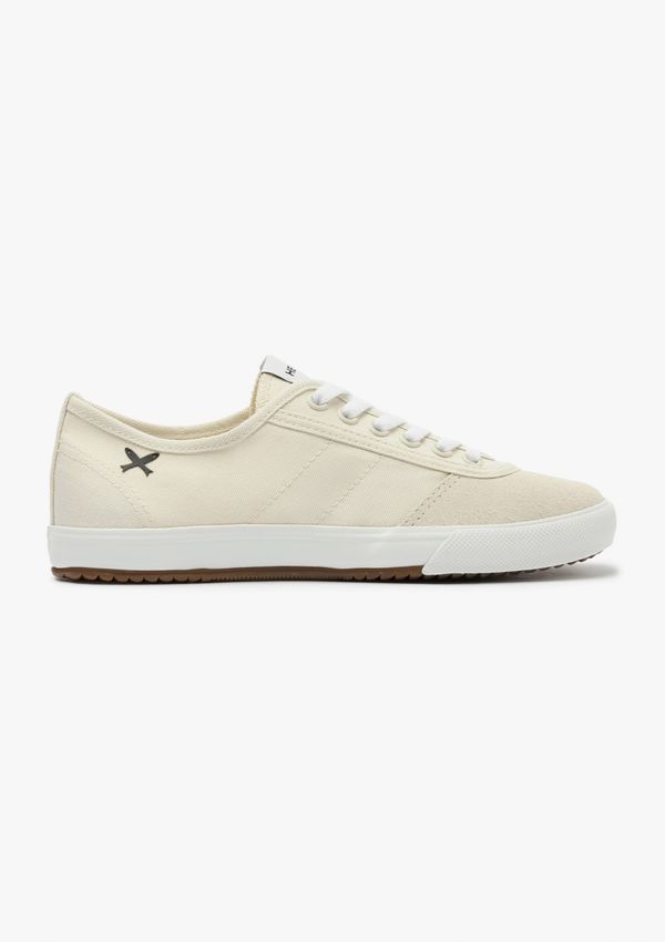 Tênis Feminino Casual Em Lona Com Camurça - Creme 036