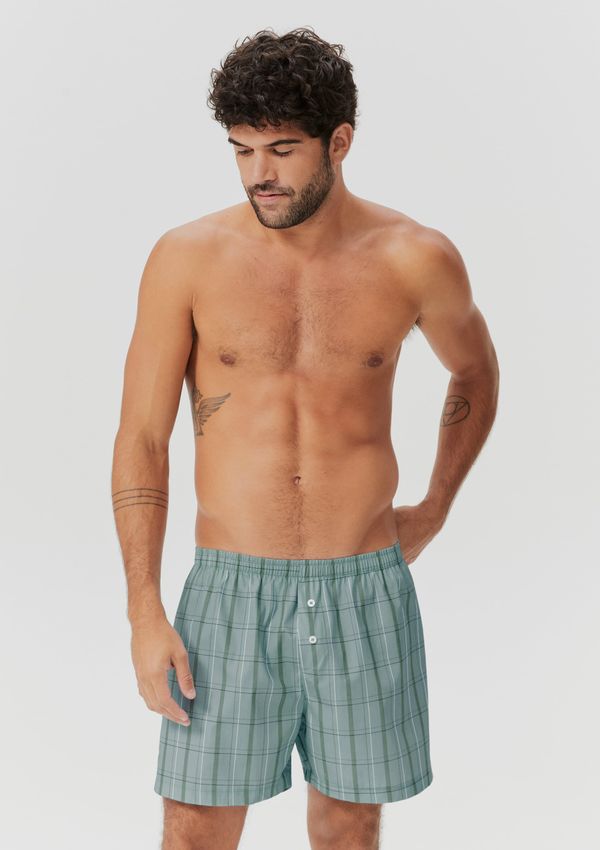 Cueca Samba Canção Xadrez - Verde G