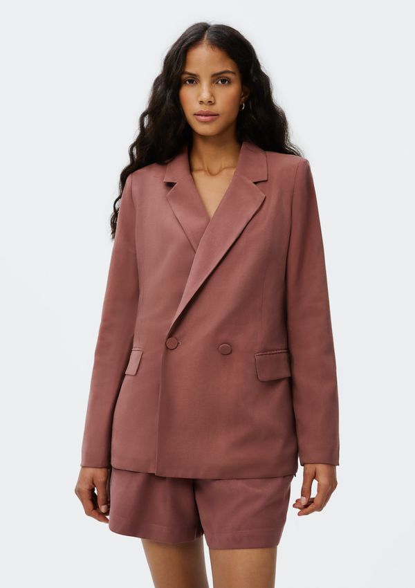 Blazer Feminino Transpassado - Marrom XP