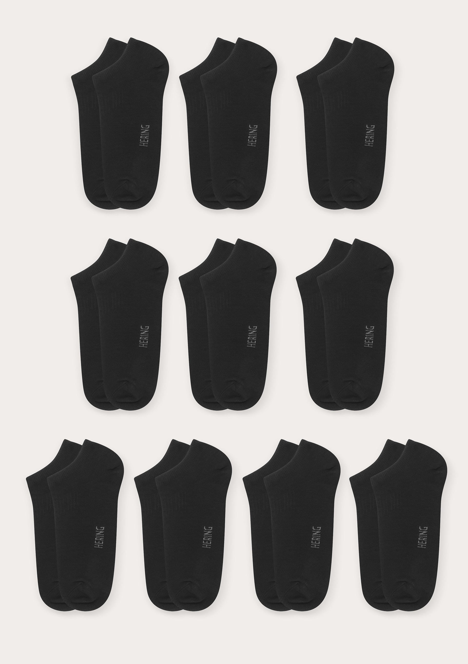 Kit 10 Pares De Meias Soquete Unissex - Preto