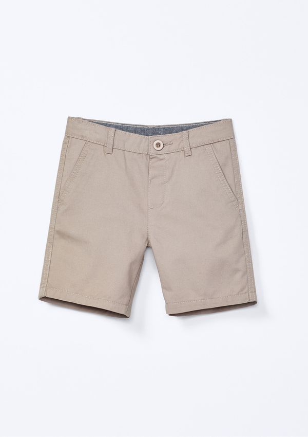 Bermuda Infantil Menino Toddler Chino Em Sarja - Bege 004