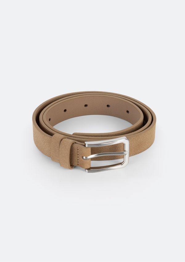 Cinto Feminino em Suede com Fivela de Metal - Caqui M