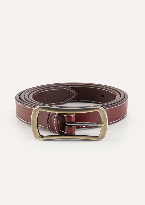 Cinto Feminino Couro Pesponto - Marsala G
