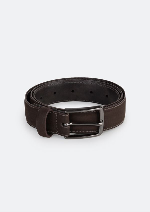 Cinto Masculino Nobuck Com Fivela Em Metal - Marrom P