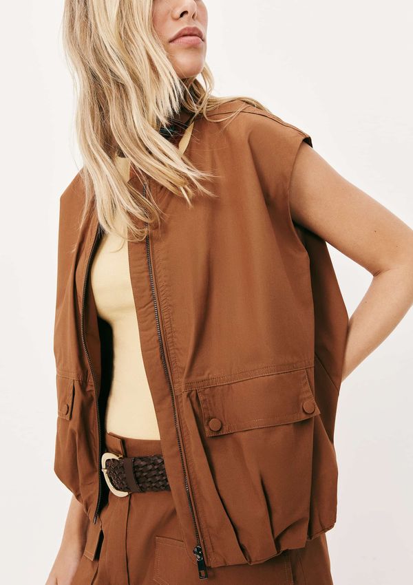 Colete Feminino Cargo Empapelado - Marrom XP