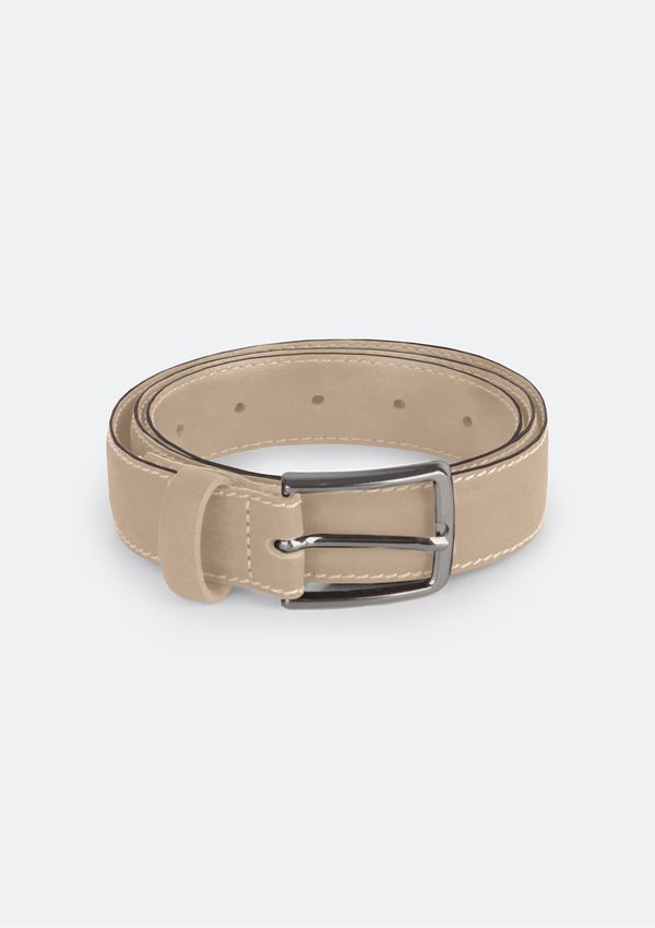 Cinto Masculino Nobuck Com Fivela Em Metal - Caqui P