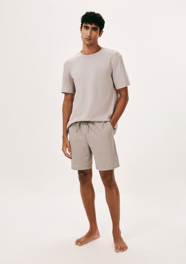 Pijama Masculino Curto Fio Tinto Comfort - Cinza XXG