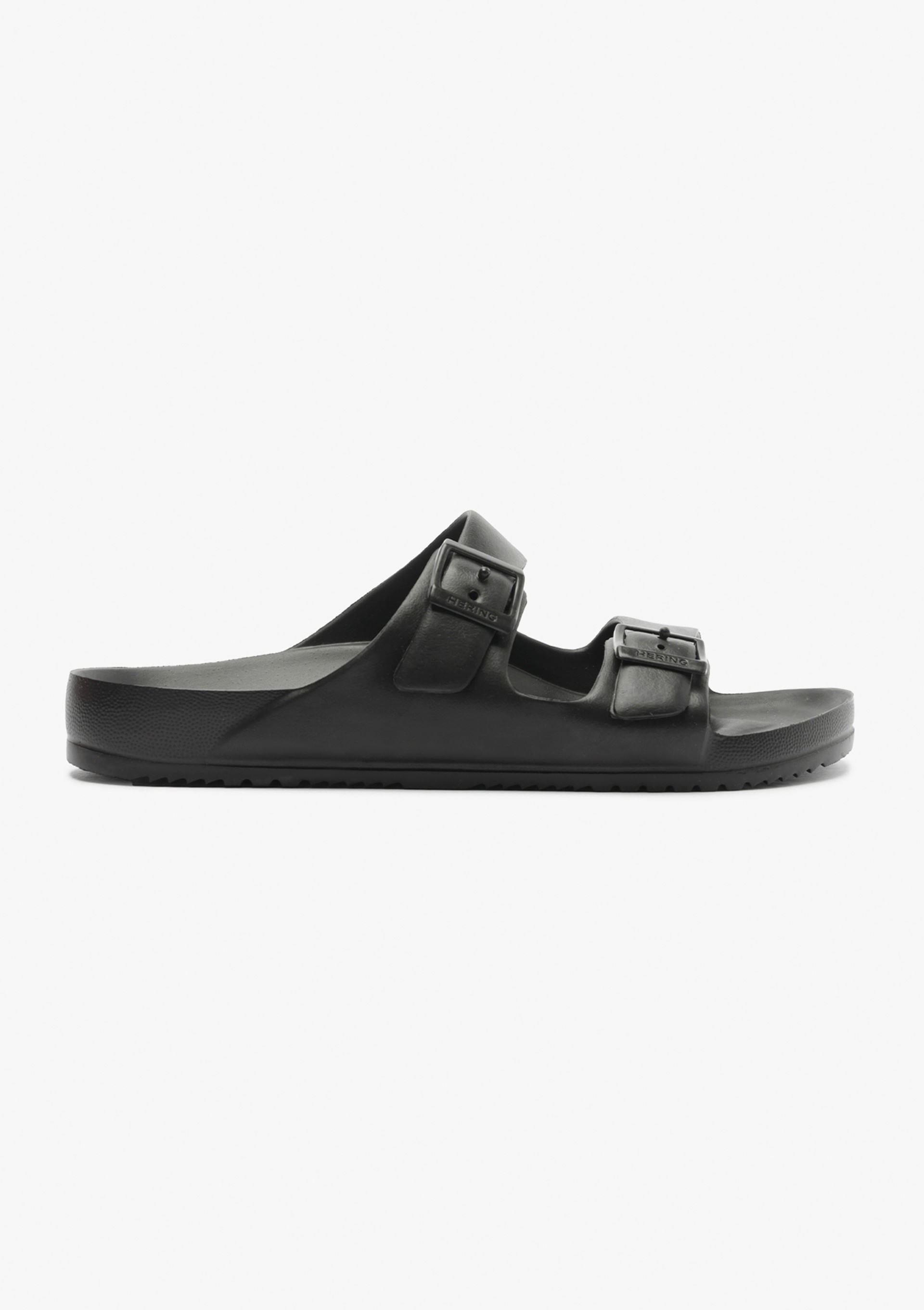 Sandália Papete Masculina Tiras Fivelas - Preto