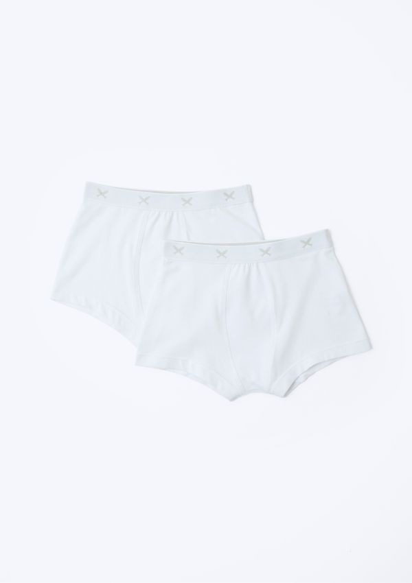 Kit 2 Cuecas Infantil Boxer - Branco 004