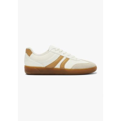 Tênis Feminino Casual Recortes - Bege