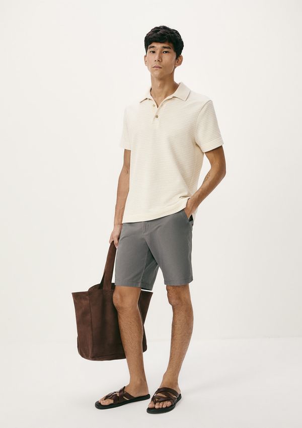 Bermuda Básica Masculina Chino - Cinza 048