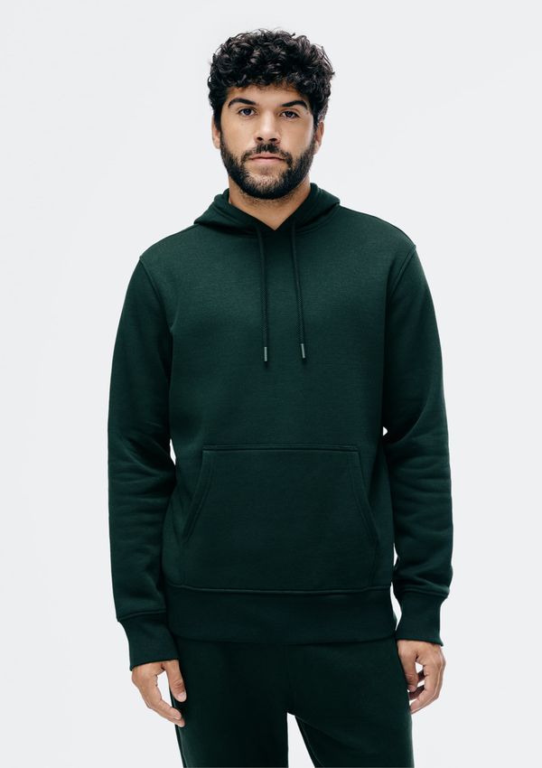 Blusão Básico Masculino Comfort Em Moletom Peluciado - Verde XG