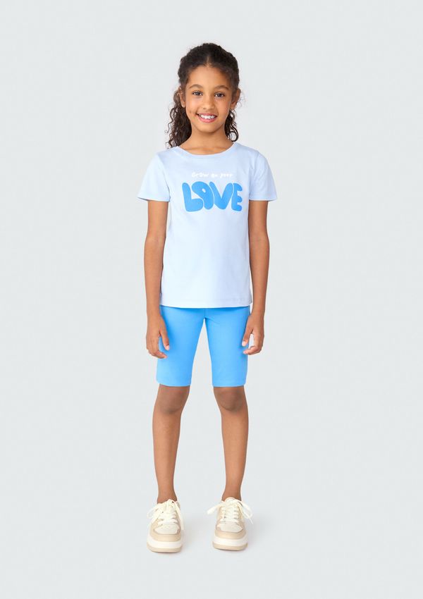 Bermuda Básica Infantil Menina Ciclista - Azul 010