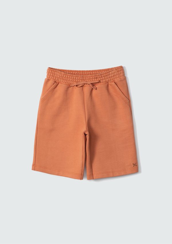 Bermuda Básica Infantil Menino Em Moletom - Terracota 008