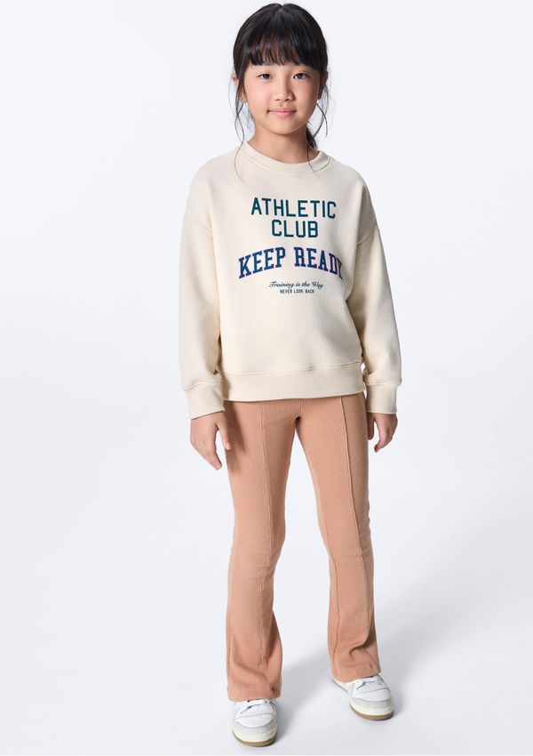 Calça Infantil Menina Flare - Bege 006