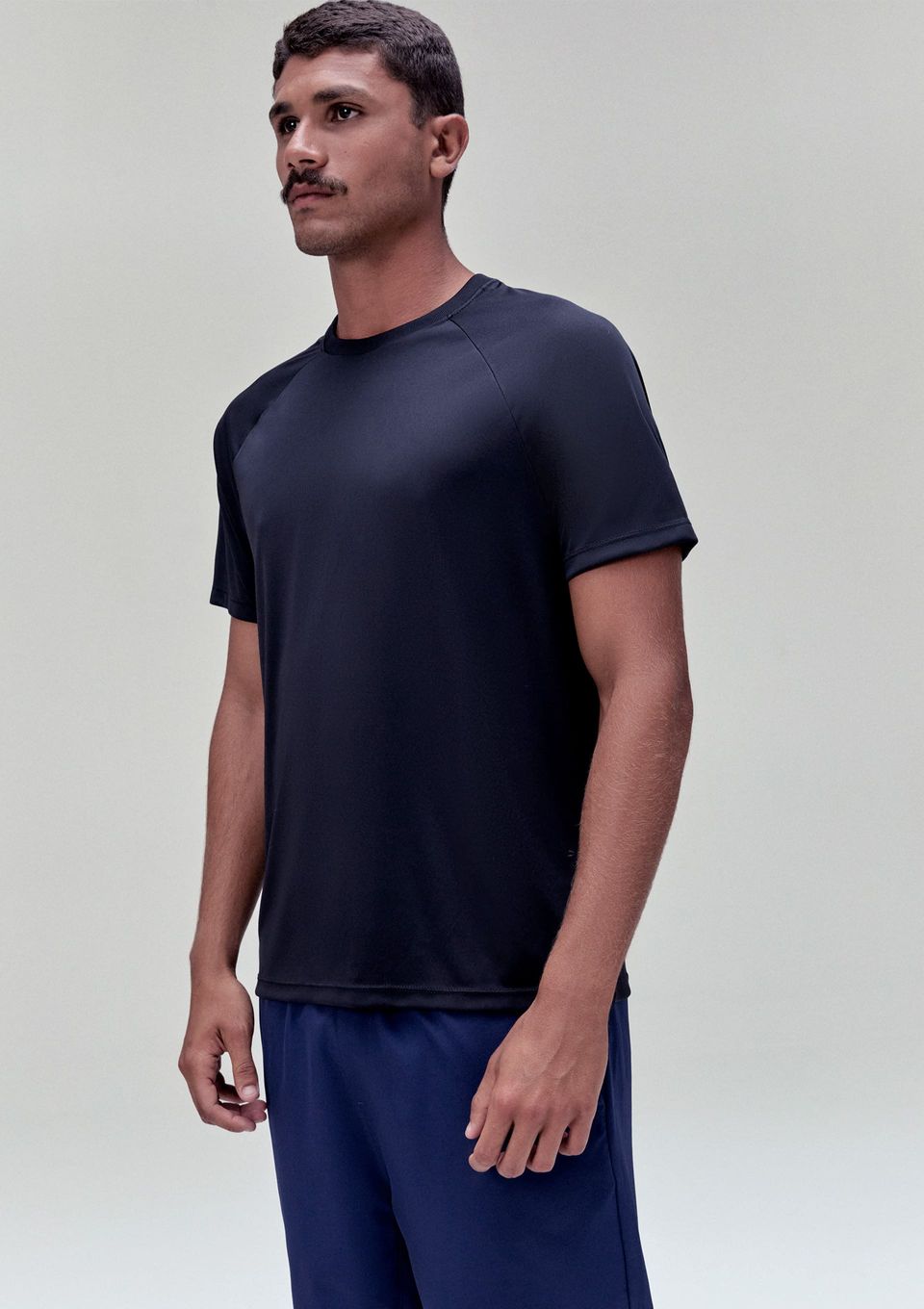 Camiseta Esportiva Masculina Recorte Texturizado - Preto