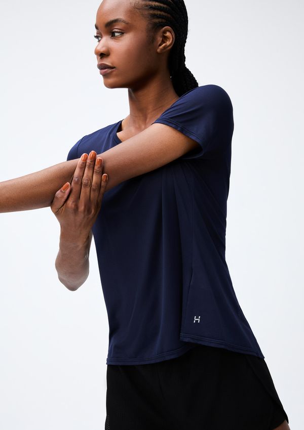 Camiseta Esportiva Feminina Básica Easy Care - Azul XP