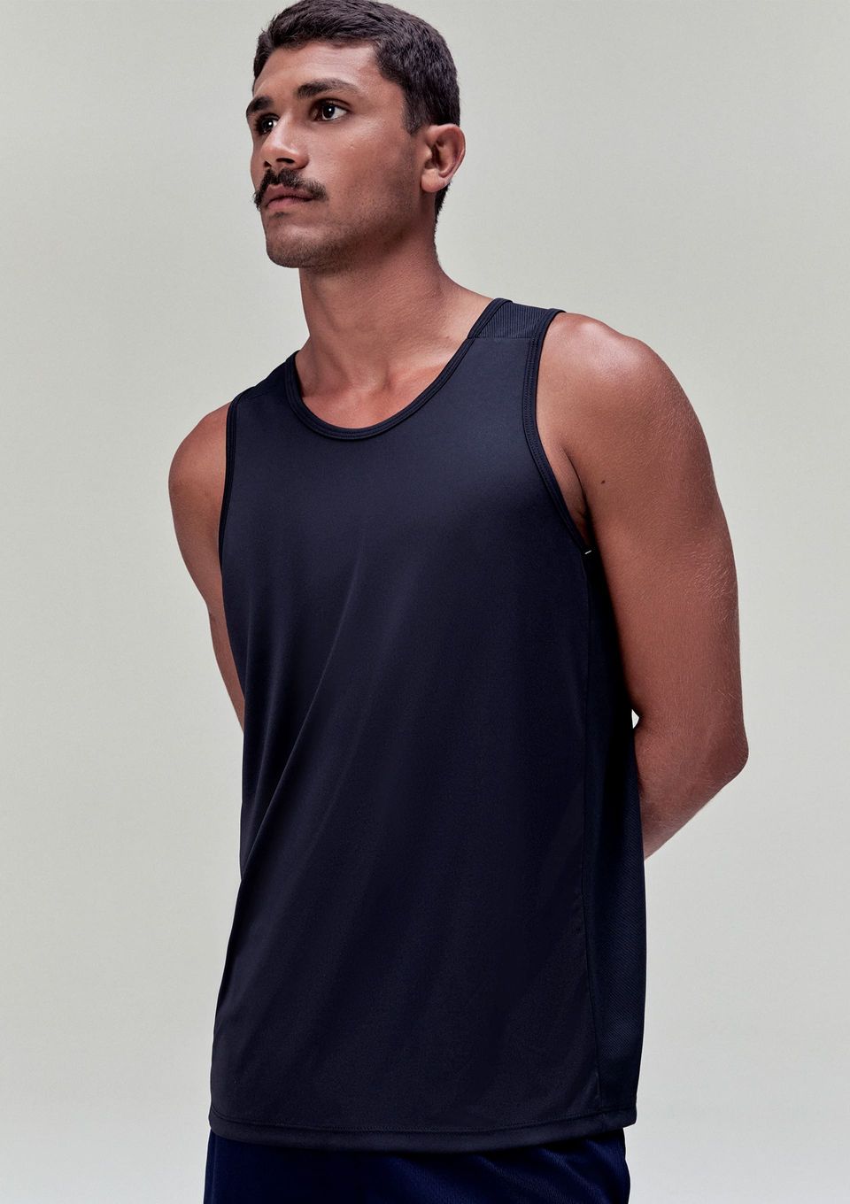 Regata Esportiva Masculina Texturizada - Preto
