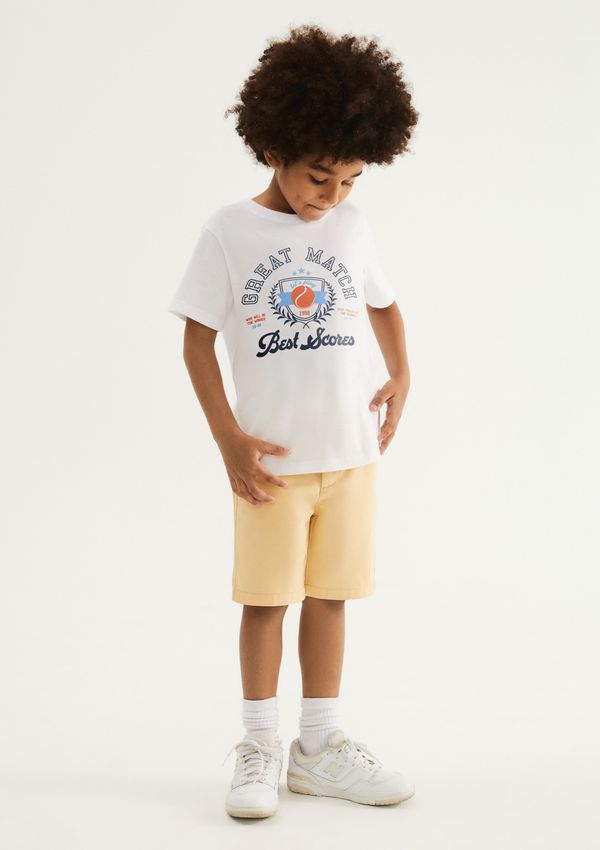 Bermuda Básica Infantil Menino Chino - Amarelo 006