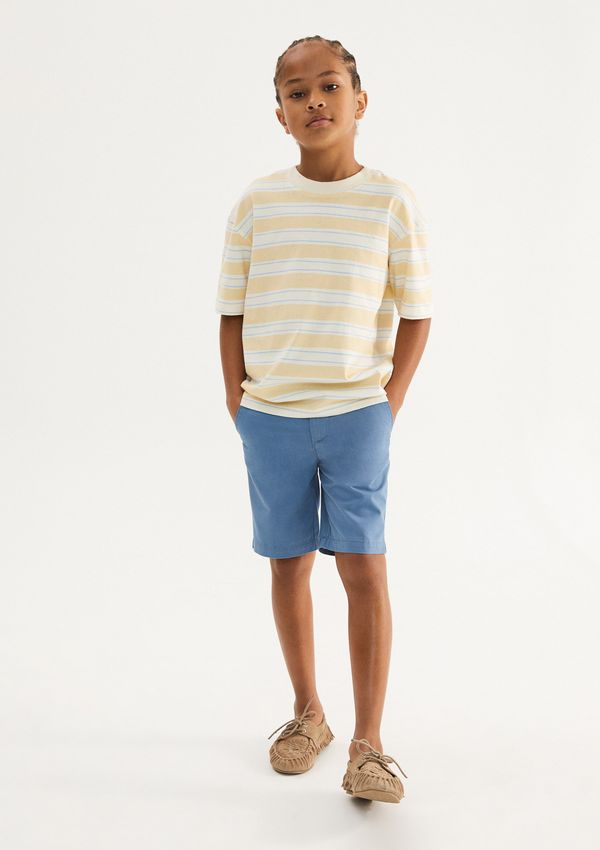 Bermuda Básica Infantil Menino Chino - Azul 006