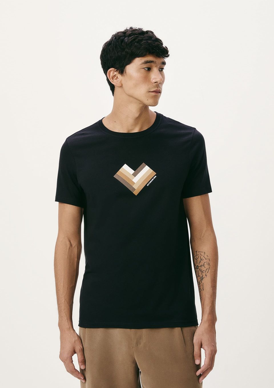 Camiseta Unissex Manga Curta Regular Idbr - Preto
