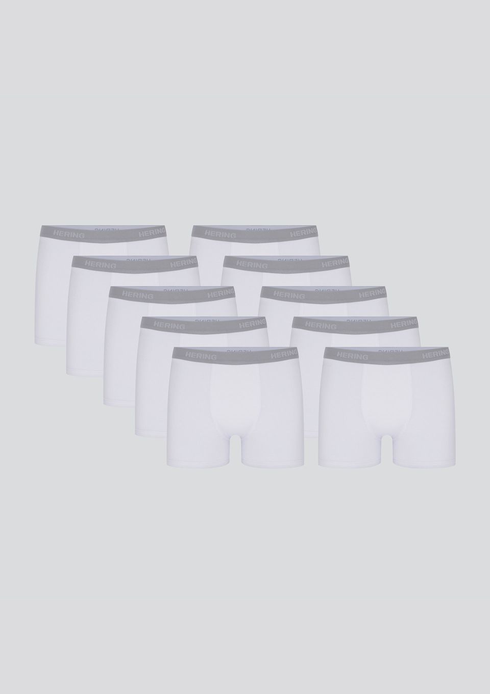 Kit 10 Cuecas Boxer com Elástico Personalizado - Branco