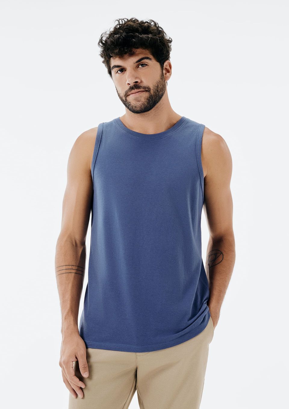 Regata Básica Masculina World - Azul