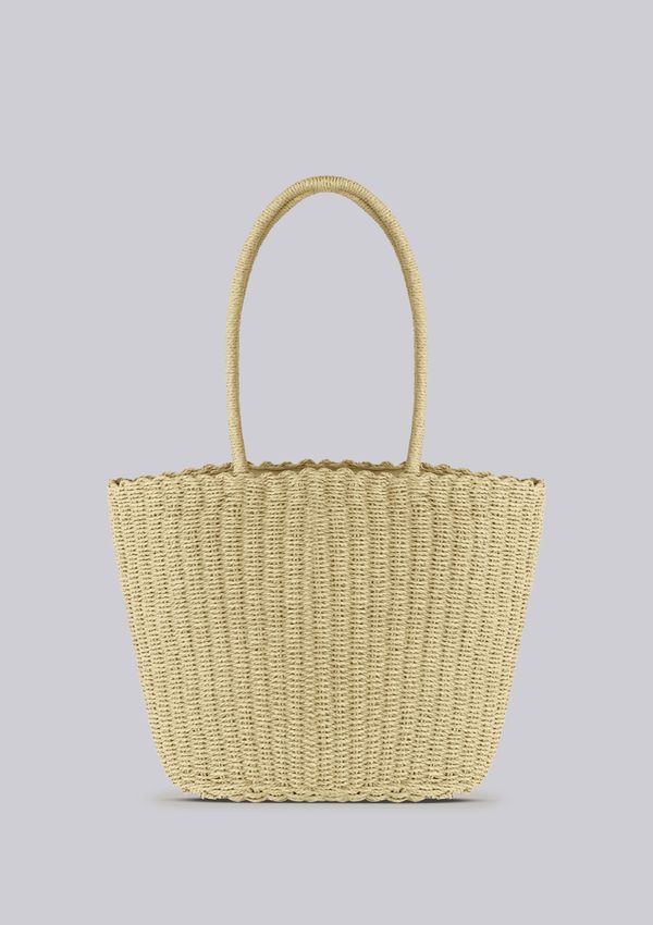 Bolsa Tote Feminina De Palha - Creme UNI