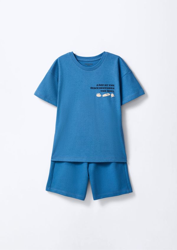 Conjunto Infantil Menino Estampado - Azul 006