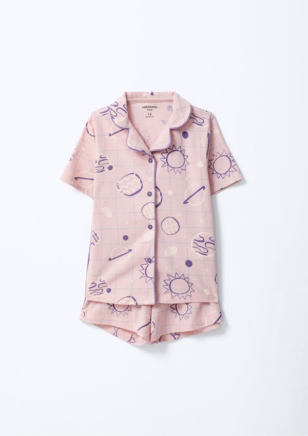 Pijama Infantil Menina Americano Estampado - Rosa 014
