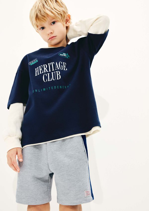 Bermuda 1880 Infantil Menino Com Patch - Cinza 012