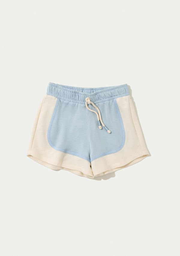 Shorts Infantil Menina Moletom Runner - Azul 004
