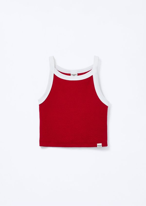Regata Infantil Menina Cropped Canelada - Vermelho 014