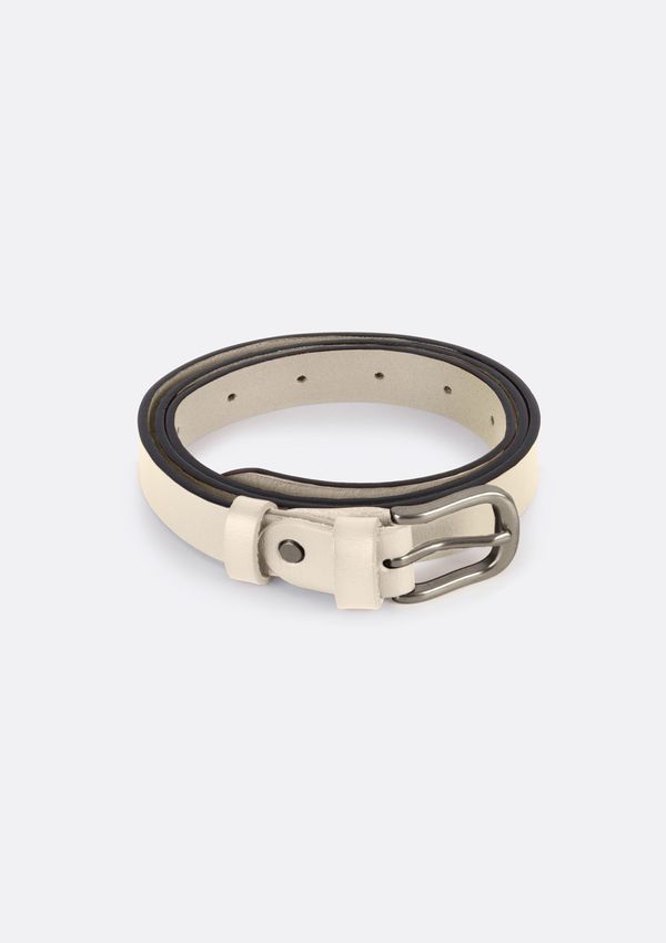Cinto Feminino Em Pu Com Fivela - Creme G