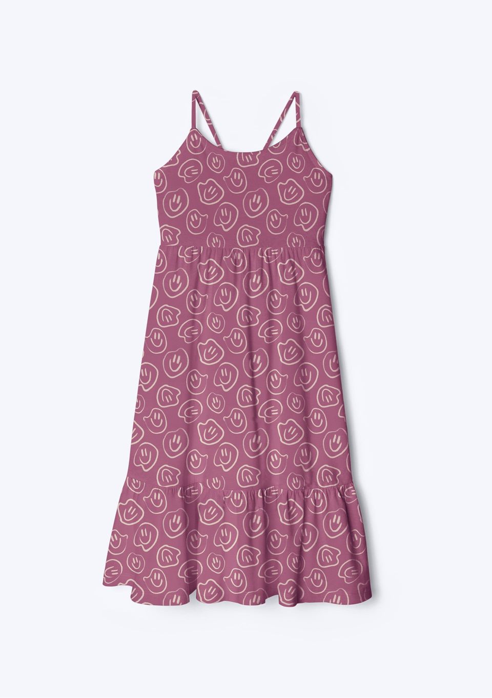 Vestido Infantil Midi com Alças Finas - Rosa