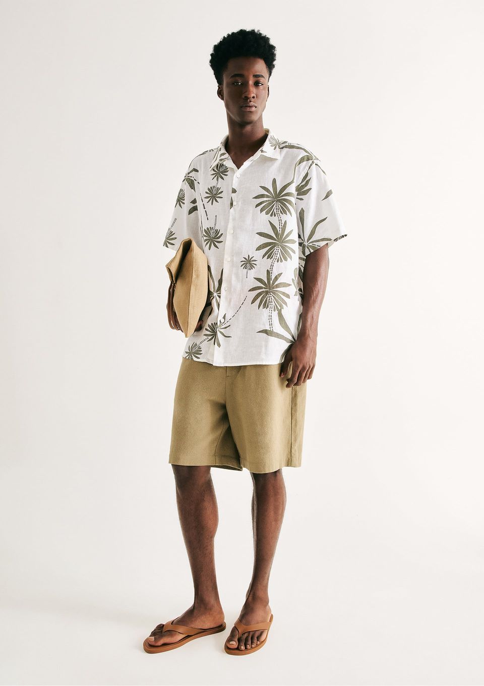 Bermuda Masculina Reta Texturizada - Verde