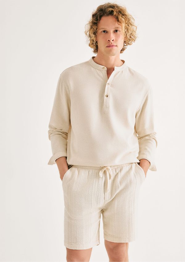Bermuda Masculina Texturizada - Bege M