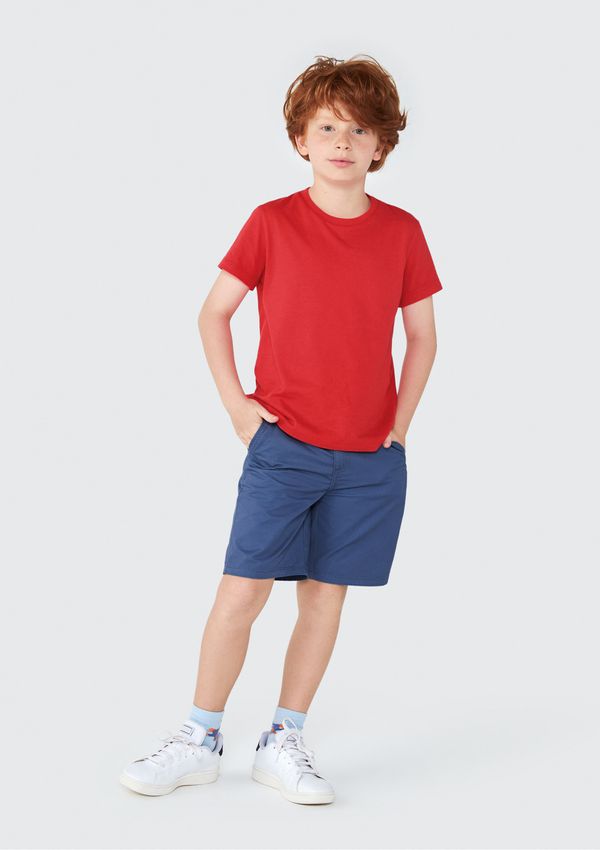 Camiseta Básica Infantil Menino Manga Curta Slim - Vermelho 008